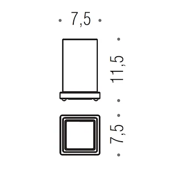 Look porta bicchiere da appoggio vetro satinato cromato codice prod: B16410CR-VAN product photo Foto1 L2