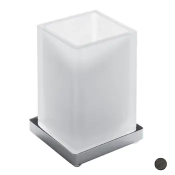 Look porta bicchiere da appoggio vetro satinato grafite opaco codice prod: B16410GM-VAN product photo Default L2