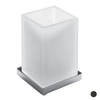 Look porta bicchiere da ppoggio vetro satinato grafite codice prod: B16410GL-VAN product photo Default L2