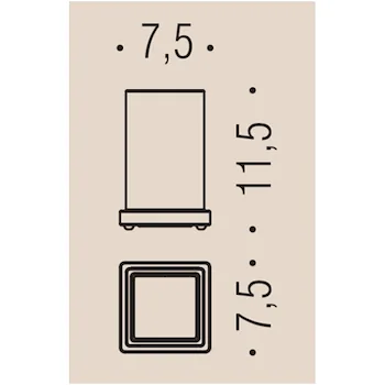 Look porta bicchiere da ppoggio vetro satinato grafite codice prod: B16410GL-VAN product photo Foto1 L2