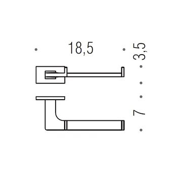 Look porta rotolo sinistra cromato codice prod: B16080CR product photo Foto1 L2