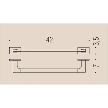 Look porta salviette 42 cm grafite opaco codice prod: B16090GM product photo Foto1 L2
