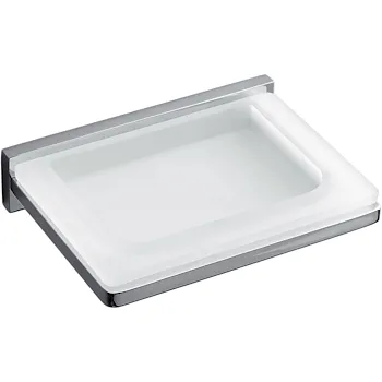 Look porta sapone a parete vetro acidato cromato codice prod: B16010BM-VAN product photo Default L2