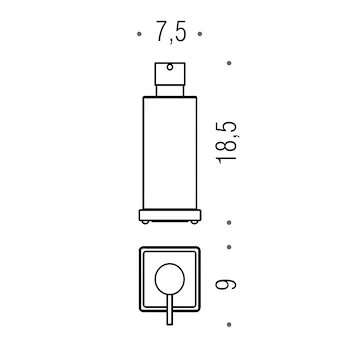 Look porta sapone da appoggio vetro acidato cromato codice prod: B93170BM-CR product photo Foto1 L2