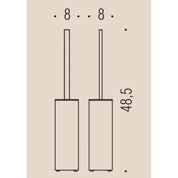 Look porta scopino a parete vintage opaco codice prod: B16070VM product photo Foto1 L2