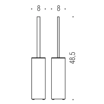 Look porta scopino da appoggio cromato codice prod: B16260CR product photo Foto1 L2