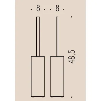 Look porta scopino da appoggio grafite codice prod: B16060GL product photo Foto1 L2