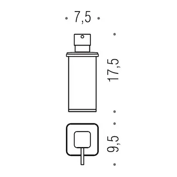 Lulu' dispenser sapone da appoggio cromato codice prod: B93220CR-VAN product photo Foto1 L2