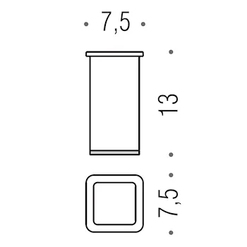 Lulu' porta bicchiere da appoggio cromato codice prod: B62410CR-VAN product photo Foto1 L2