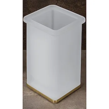 Lulu' porta bicchiere da appoggio vetro satinato oro codice prod: B62410HPS-VAN product photo Default L2