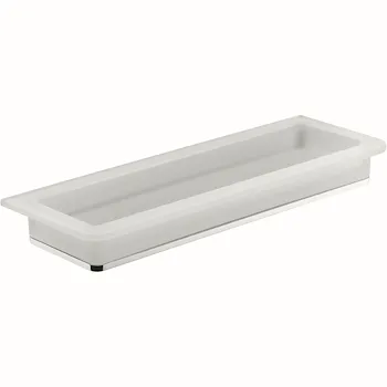 Lulu' porta sapone da appoggio vetro satinato cromato codice prod: B62420CR-VAN product photo Default L2