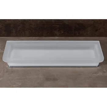 Lulu' porta sapone da appoggio vetro satinato cromato codice prod: B62420CR-VAN product photo Foto2 L2