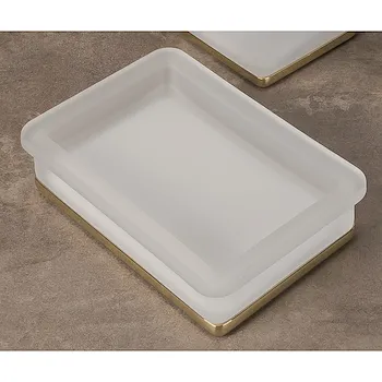 Lulu' porta sapone vetro acidato naturale oro codice prod: B62010HPS-VAN product photo Default L2