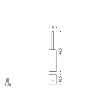 Lulu' porta scopino a parete oro codice prod: B62070HPS product photo Foto1 L2
