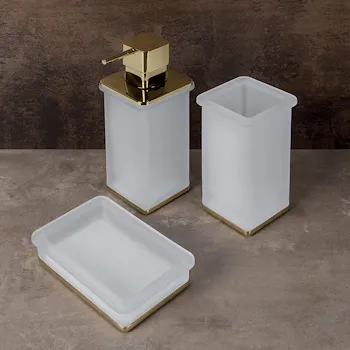 Lulu' spandisapone da appoggio vetro satinato oro codice prod: B93220HPS-VAN product photo Foto2 L2