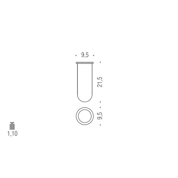 Luna/Mel&ograve; contenitore interno per porta scopino vetro satinato codice prod: B01560-VAN product photo Default L2