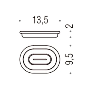 Luna ricambio bacinella per porta sapone satinato codice prod: b01510-van product photo Default L2