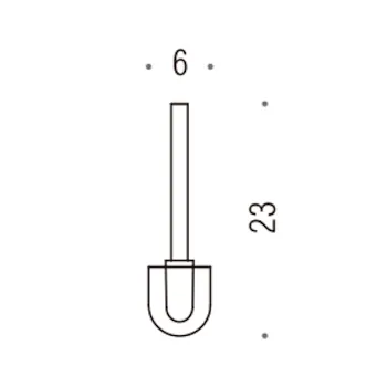 Luna ricambio scovolo con asta bianco codice prod: B05570 product photo Default L2