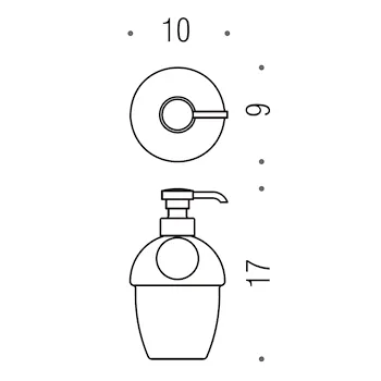 Melò dispenser sapone da appoggio satinato cromato codice prod: B93050CR-VAN product photo Foto1 L2