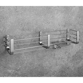 Mensola con gancio tergivetro per cestino doccia inox lucido codice prod: B96440IX product photo Foto2 L2