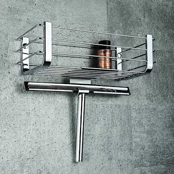 Mensola con gancio tergivetro per cestino doccia inox lucido codice prod: B96440IX product photo Foto4 L2