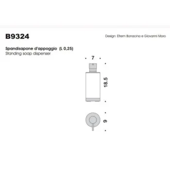 Nordic dispenser sapone cromato codice prod: B93240CR-VAN product photo Foto1 L2
