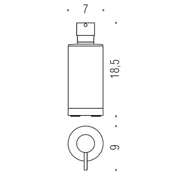 Nordic dispenser sapone da appoggio ceramica cromato codice prod: B93240CR-CBO product photo Foto1 L2