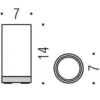Nordic porta bicchiere da appoggio bianco opaco cromato codice prod: B52410CR-CBO product photo Foto1 L2