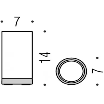 Nordic porta bicchiere da appoggio cromato codice prod: B52410CR-VAN product photo Foto1 L2