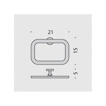 Nordic porta salviette 21 cm ad anello cromato codice prod: B52310CR product photo Foto1 L2