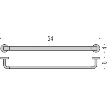 Nordic porta salviette 54 cm cromato codice prod: B52100CR product photo Foto1 L2