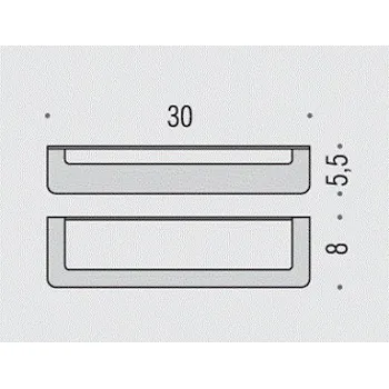 Over porta salviette 30 cm cromato codice prod: B70090SS product photo Foto1 L2
