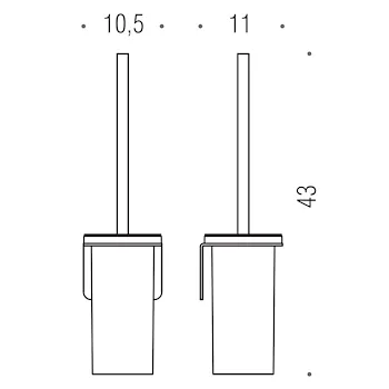 Over porta scopino da appoggio acciaio satinato codice prod: B70070SS-VAN product photo Foto1 L2
