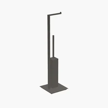 Piantana porta rotolo e scopino Zirconium da appoggio serie Miniq codice prod: B50180HPS1 product photo Default L2