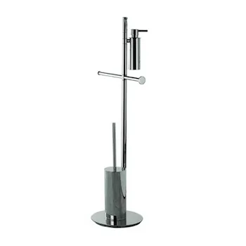 Planets piantana con dispenser sapone porta salviette 22 cm, rotolo e porta scopino cromata codice prod: B98190CR product photo Default L2