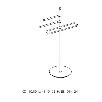 Planets piantana con porta salviette a 3 bracci cromata codice prod: B98030CR product photo Foto1 L2