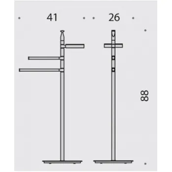 Planets piantana con porta sapone e porta salviette cromata codice prod: B98140CR product photo Foto1 L2