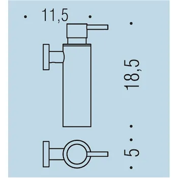 Plus dispenser sapone a parete grafite opaco codice prod: W49810GM product photo Foto1 L2