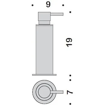 Plus dispenser sapone da appoggio cromato codice prod: W49800CR product photo Foto1 L2