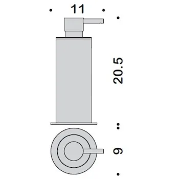 Plus dispenser sapone da appoggio cromato codice prod: W4980XLCR product photo Foto1 L2