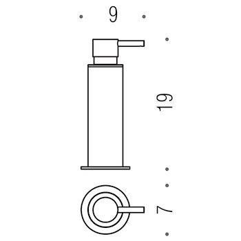 Plus dispenser sapone da appoggio zirconium codice prod: W49800HPS1 product photo Foto1 L2