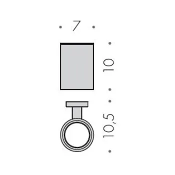 Plus porta bicchiere a parete vetro satinato cromato codice prod: W49020CR product photo Foto1 L2