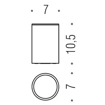 Plus porta bicchiere da appoggio zirconium codice prod: W49410HPS1 product photo Foto1 L2