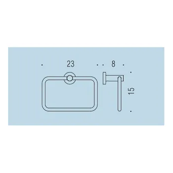 Plus porta salviette 21 cm anello grafite opaco codice prod: W49310GM product photo Foto1 L2