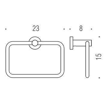 Plus porta salviette 21 cm anello zirconium codice prod: W49310HPS1 product photo Foto1 L2