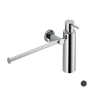 Plus porta salviette 34 cm con dispenser sapone grafite opaco codice prod: W49750GM product photo Default L2