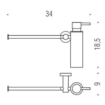Plus porta salviette 34 cm con spandisapone zirconium codice prod: W49750HPS1 product photo Foto1 L2