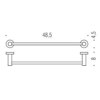 Plus porta salviette 48,5 cm cromato codice prod: W49100CR product photo Foto1 L2