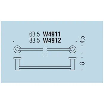 Plus porta salviette 63,5 cm grafite mat codice prod: W49110GM product photo Foto1 L2