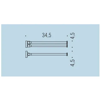 Plus porta salviette doppio 34,5 cm grafite opaco codice prod: W49130GM product photo Foto1 L2